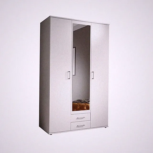 Kleiderschrank Drehtürenschrank Karl mit Spiegel 🔶