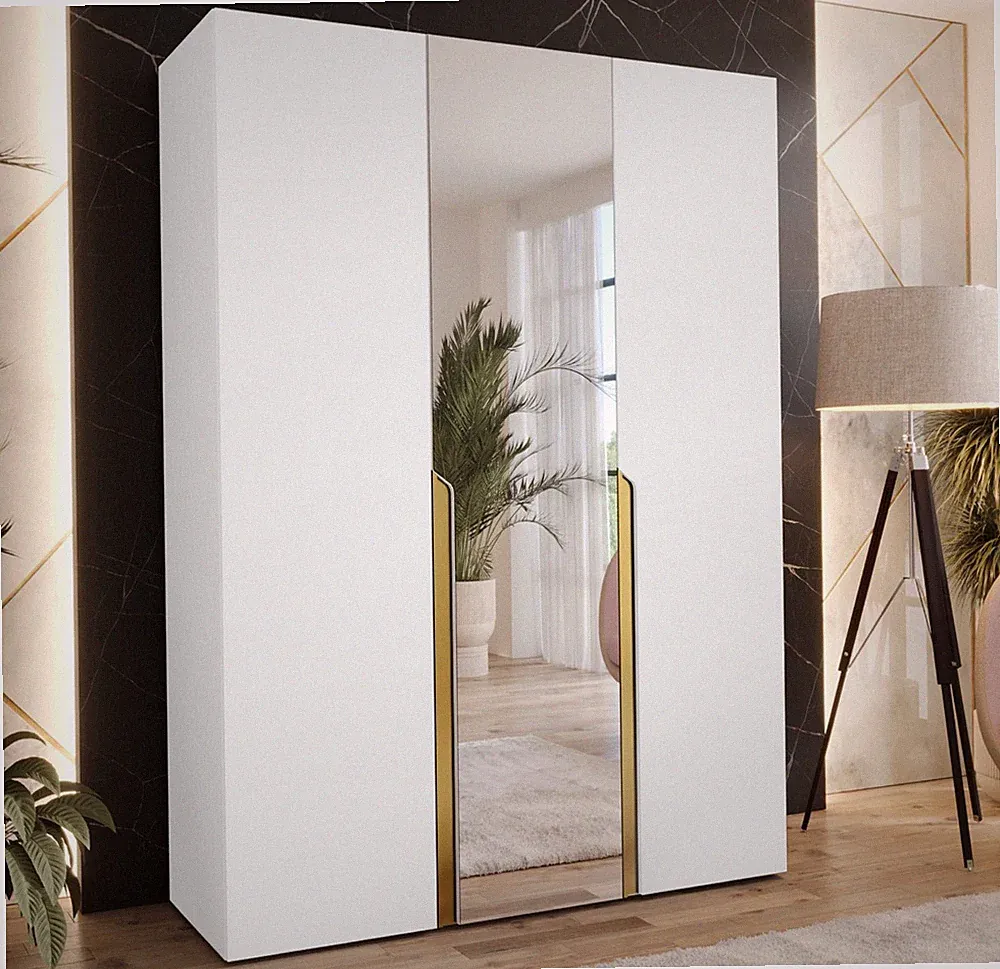 Kleiderschrank Mila II 150 cm mit 3 Türen, Mit Frontspiegel Kollektion