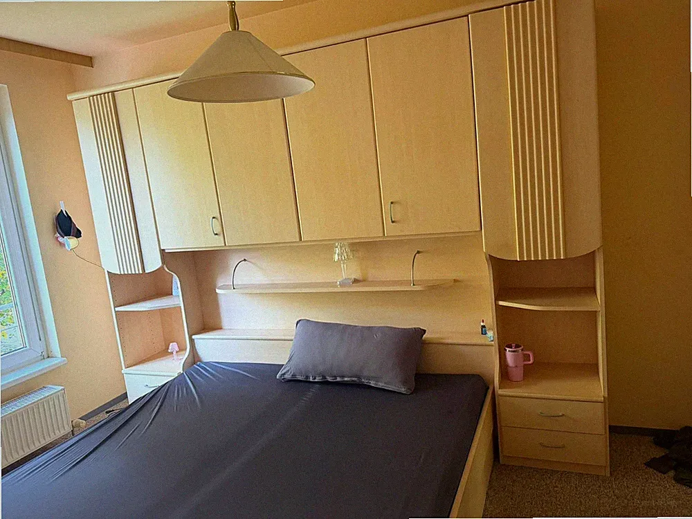 Kleiderschrank mit Spiegeltüren Schiebetüren beige 250x220x60cm 5-türig