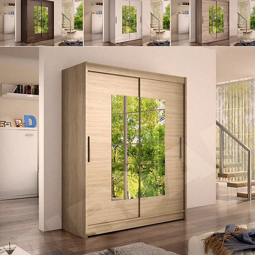 Kleiderschrank Paradise III mit Spiegel Schiebetür Schrank