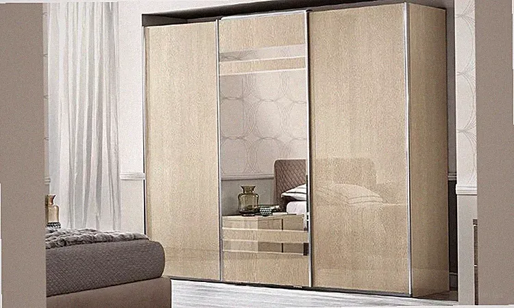 Kleiderschrank Schlafzimmer Schrank Schiebetüren Spiegel Stil Modern Italienisch