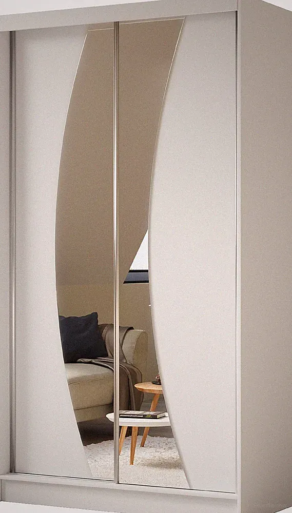 Kleiderschrank Vex 120/150/160/200 cm, Spiegel Schiebetüren Schwebetürenschrank