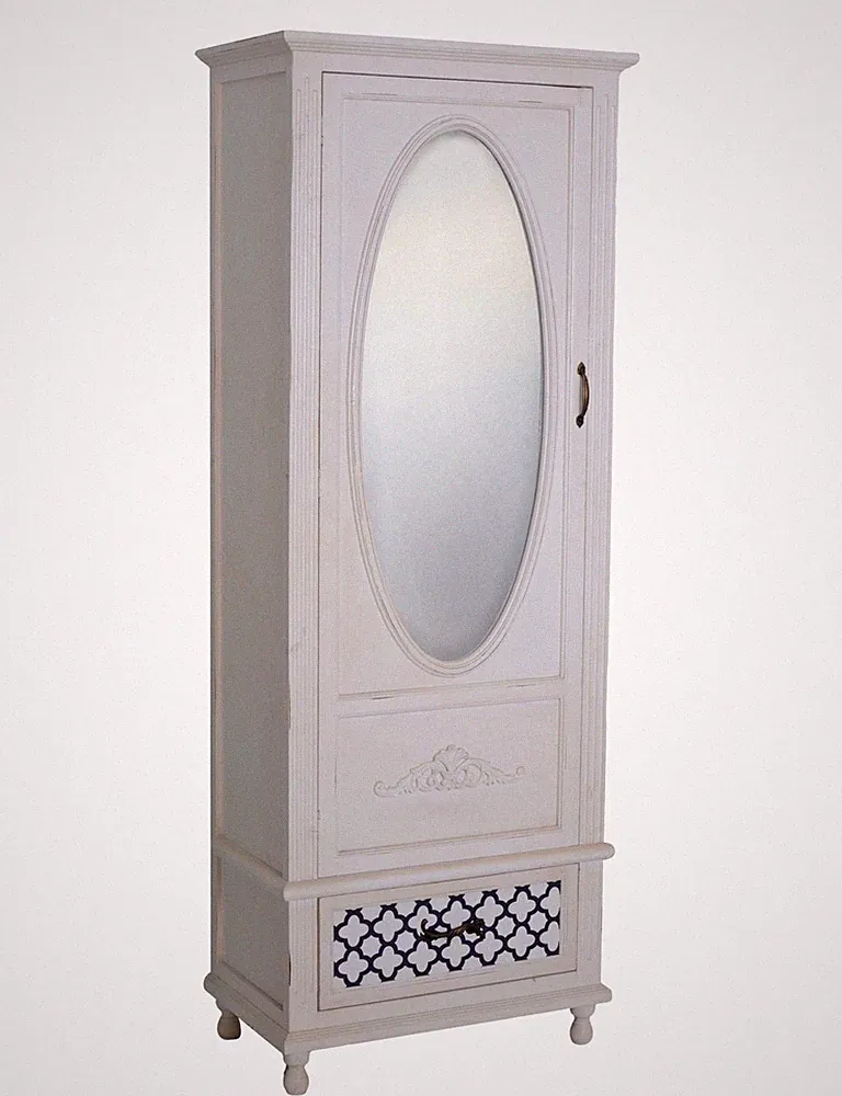 Kleiderschrank Weiss Wäscheschrank Spiegelschrank Holzschrank Schuhschrank Antik