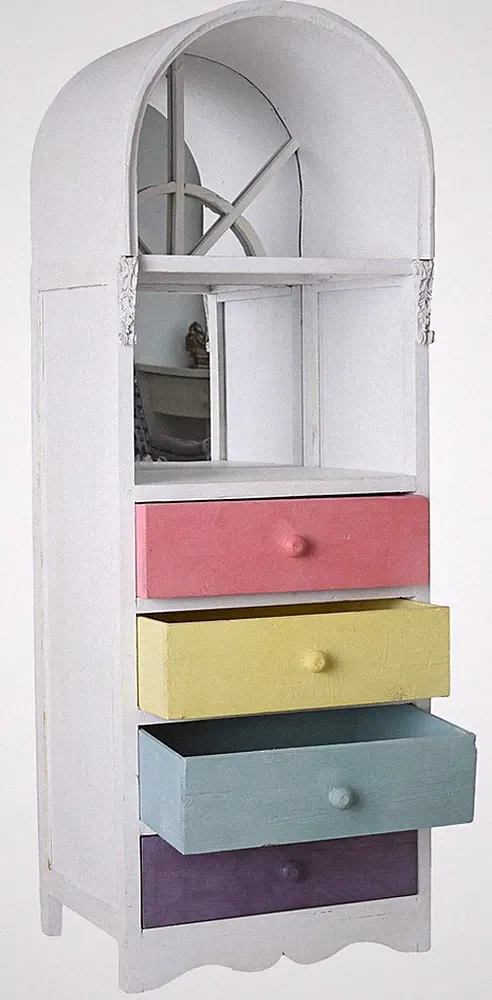 Kommode Vintage Standregal Landhaus Regal Standregal Badregal Badschrank Retro