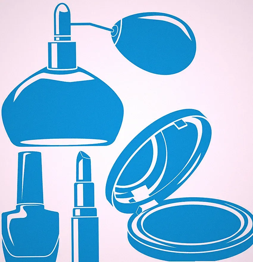 KOSMETIK AUFKLEBER Sticker Badezimmer Spiegel Fliesen Möbel Glas Auto Make-up