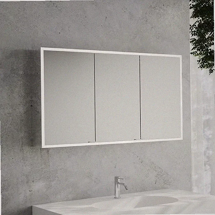Kronenbach Cube 2.0 Spiegelschrank 130 cm, Aufputz, 3-türig