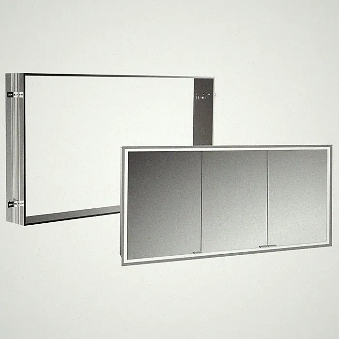 Kronenbach Cube 2.0 Spiegelschrank 140 cm mit Einbaurahmen, 3-türig