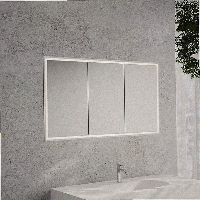 Kronenbach Cube 2.0 Spiegelschrank 140 cm, Unterputz, 3-türig