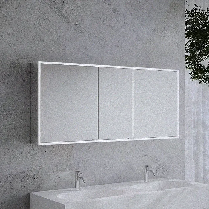 Kronenbach Cube 2.0 Spiegelschrank 160 cm, Aufputz, 3-türig