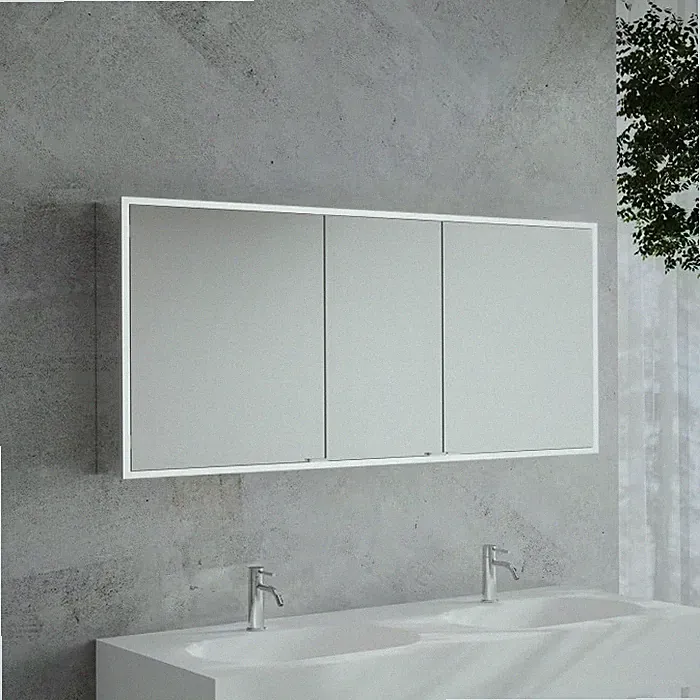 Kronenbach Cube 2.0 Spiegelschrank 160 cm, Aufputz, 3-türig