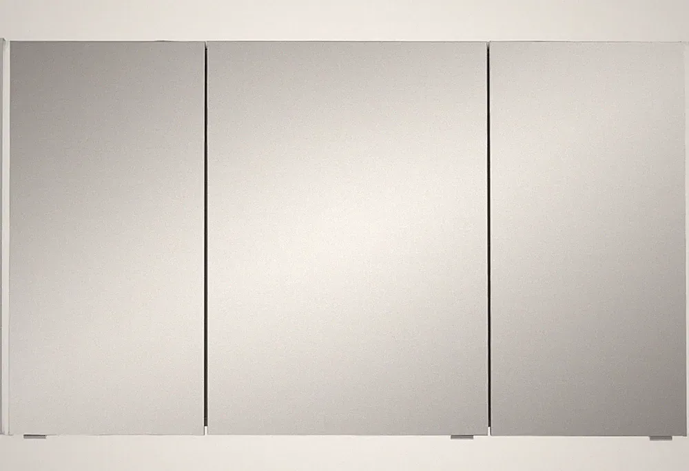 Landau Spiegelschrank 120x80 cm Kaschmir Matt 3 Glastüren Wandmontage
