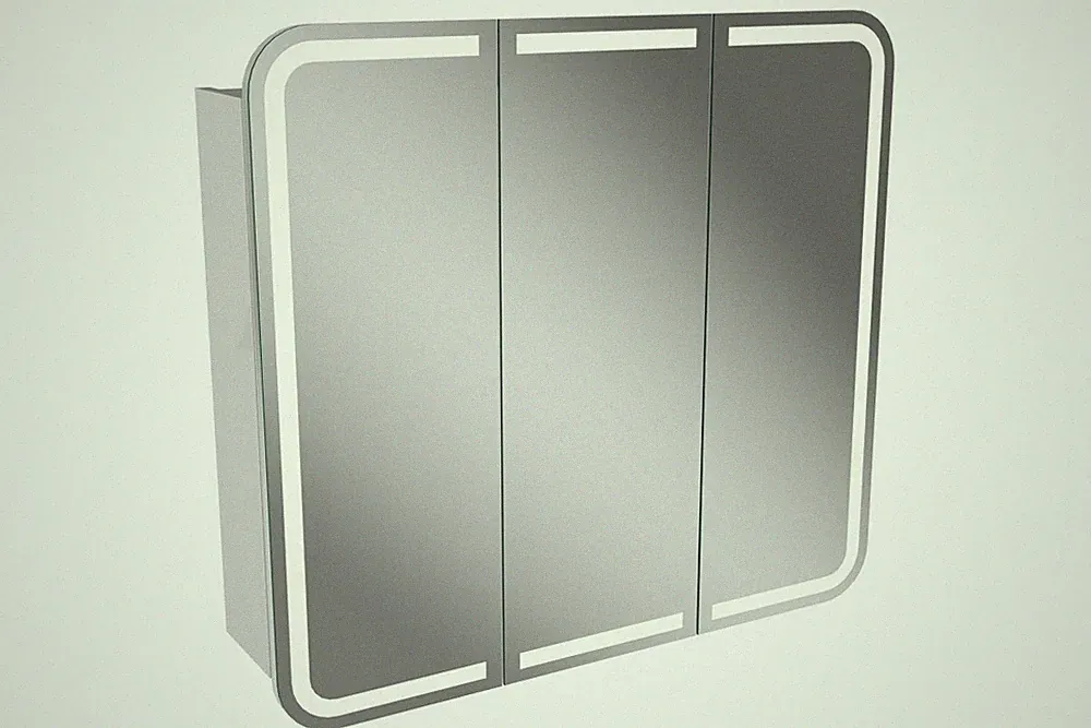 Lanzet M9 LED Spiegelschrank 80 cm Badmöbel Badschrank in Weiß Made in Germany