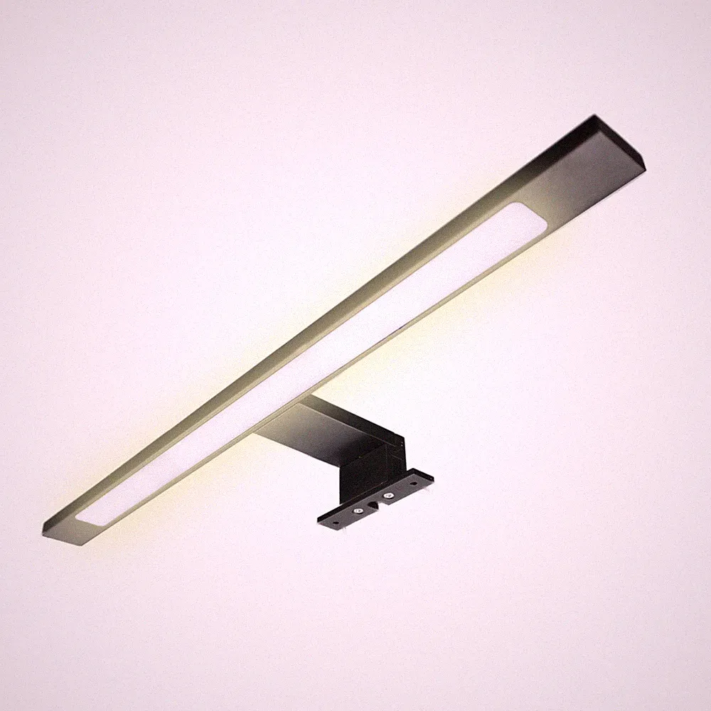 LED Bad Spiegel-Leuchte 450mm schwarz Bad-/Schrank-Lampe Aufbau-Leuchte