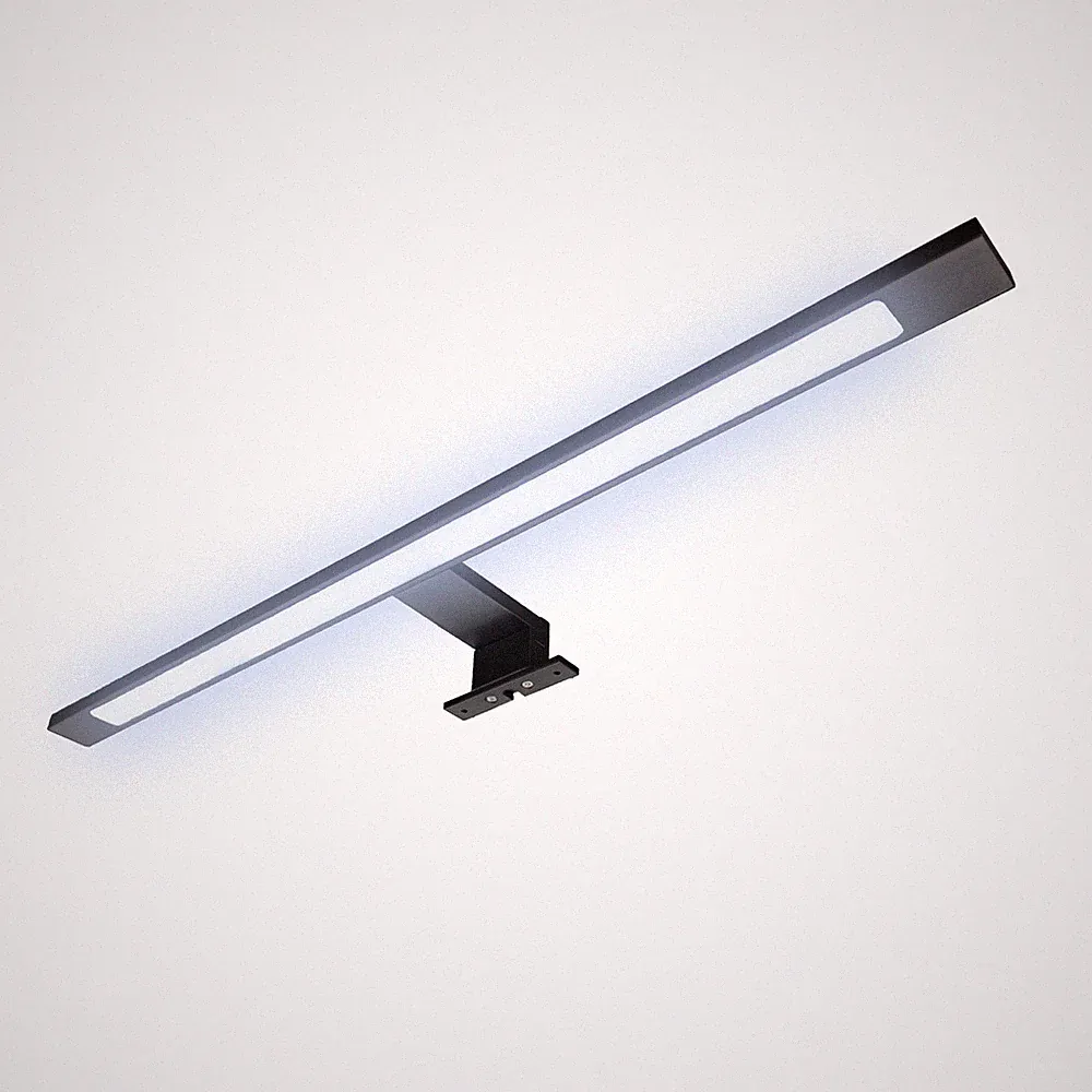 LED Bad Spiegel-Leuchte 600mm schwarz Bad-/Schrank-Lampe Aufbau-Leuchte