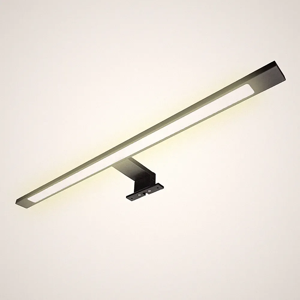 LED Bad Spiegel-Leuchte 600mm schwarz Bad-/Schrank-Lampe Aufbau-Leuchte