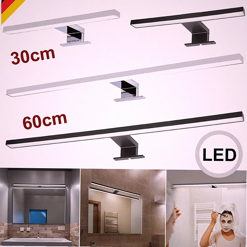 LED Bad Spiegelleuchte Badlampe 230 V Schrankleuchte Tube Spiegelschrank Leuchte