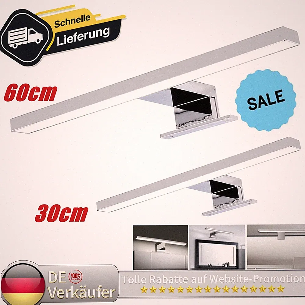 LED Bad Spiegelleuchte Badlampe Schrankleuchte Tube Spiegelschrank Leuchte DHL