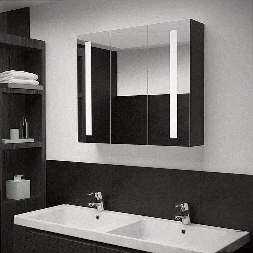LED Bad Spiegelschrank 89x14x62cm Badezimmerspiegel Spiegel Badschrank vidaXL