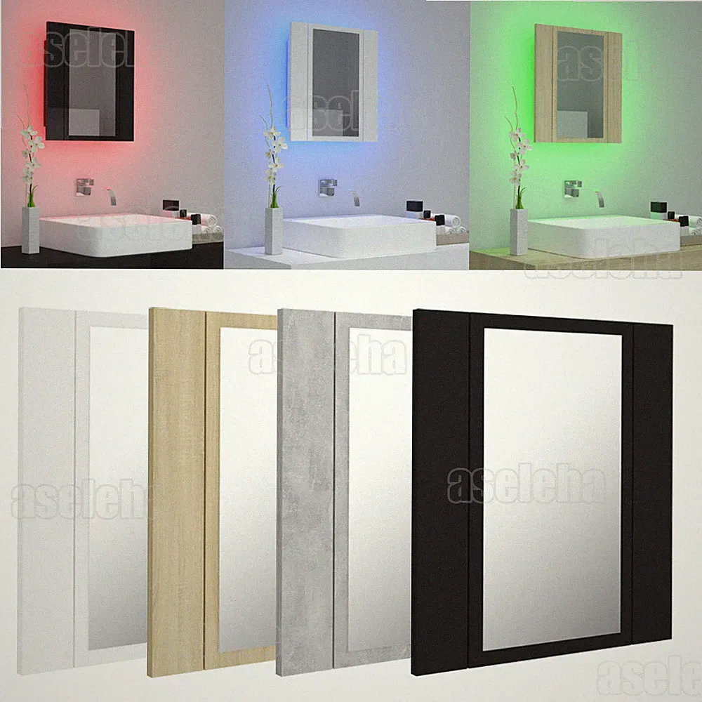 LED Bad Spiegelschrank Badschrank Badezimmerspiegel mehrere Auswahl vidaXL