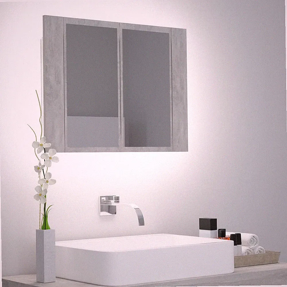 LED Bad Spiegelschrank Badschrank Badezimmerspiegel Spiegel Hängeschrank Acryl