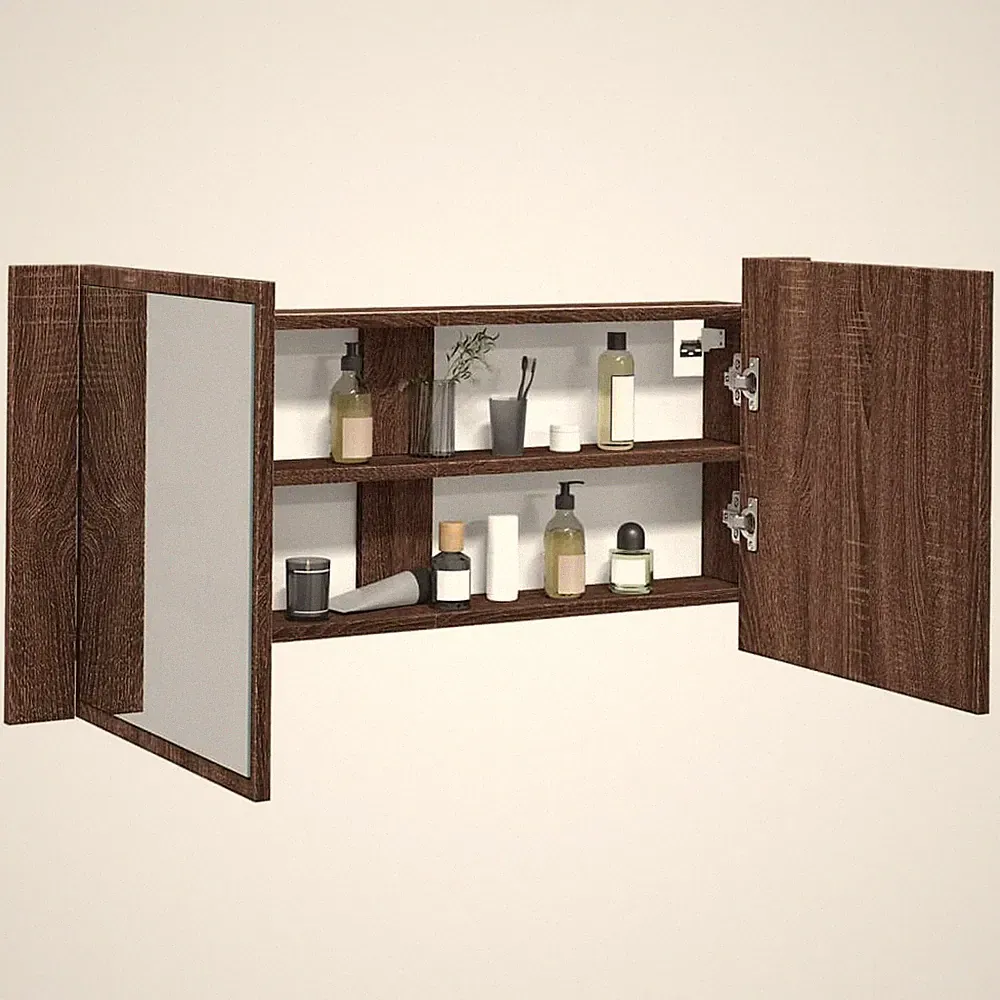 LED-Bad-Spiegelschrank Badspiegel Hängeschrank Badschrank Badezimmerschrank Neu