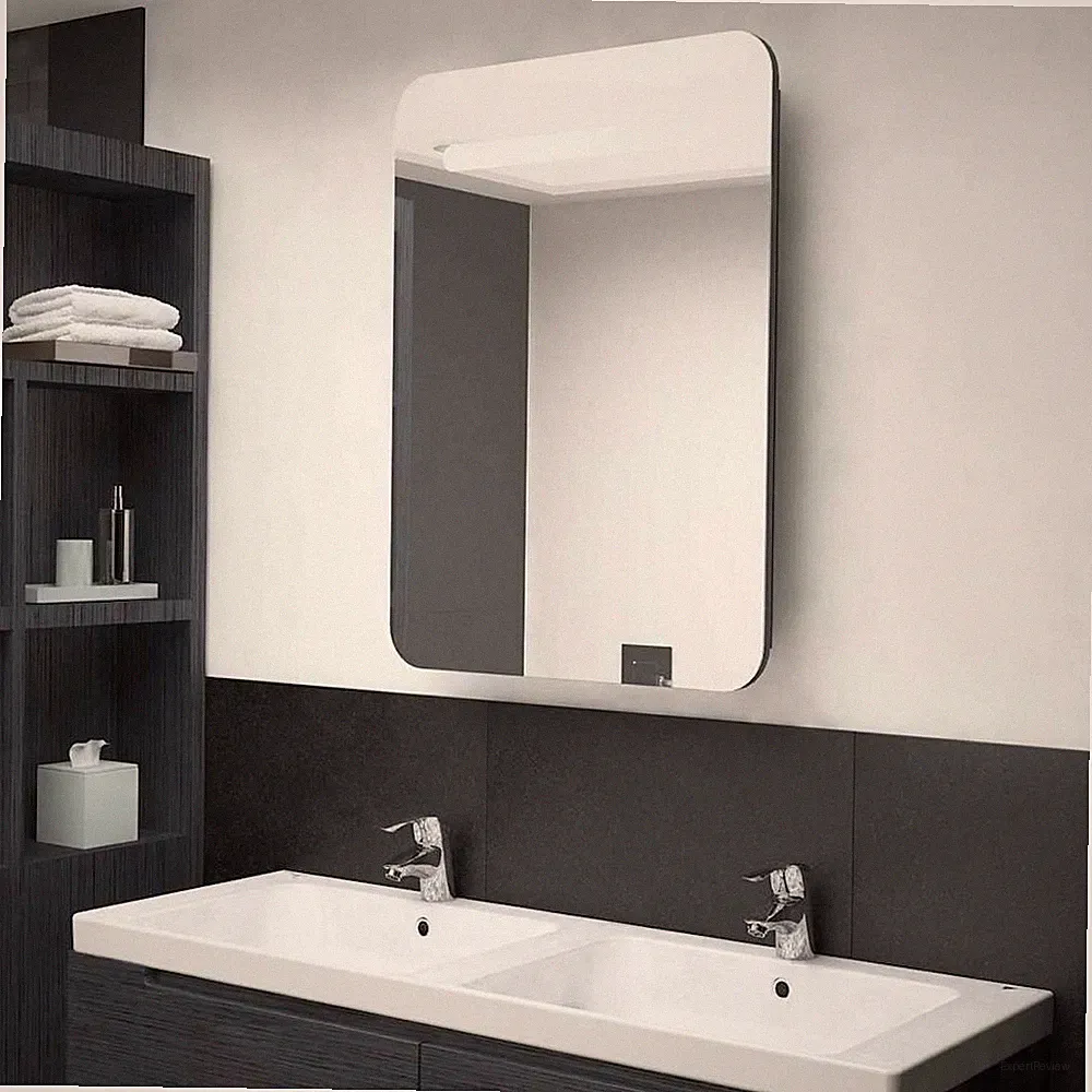 LED-Bad-Spiegelschrank Grau 60x11x80 Cm