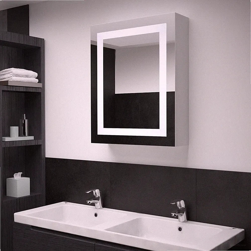 LED Bad Spiegelschrank Spiegel Hängeschrank Badschrank Badspiegel vidaXL