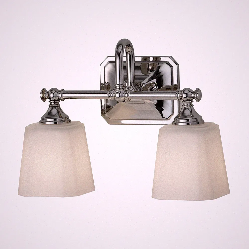 LED Badezimmerlampe IP44 Glas Schirm blendarm Jugendstil Leuchte Bad Spiegel