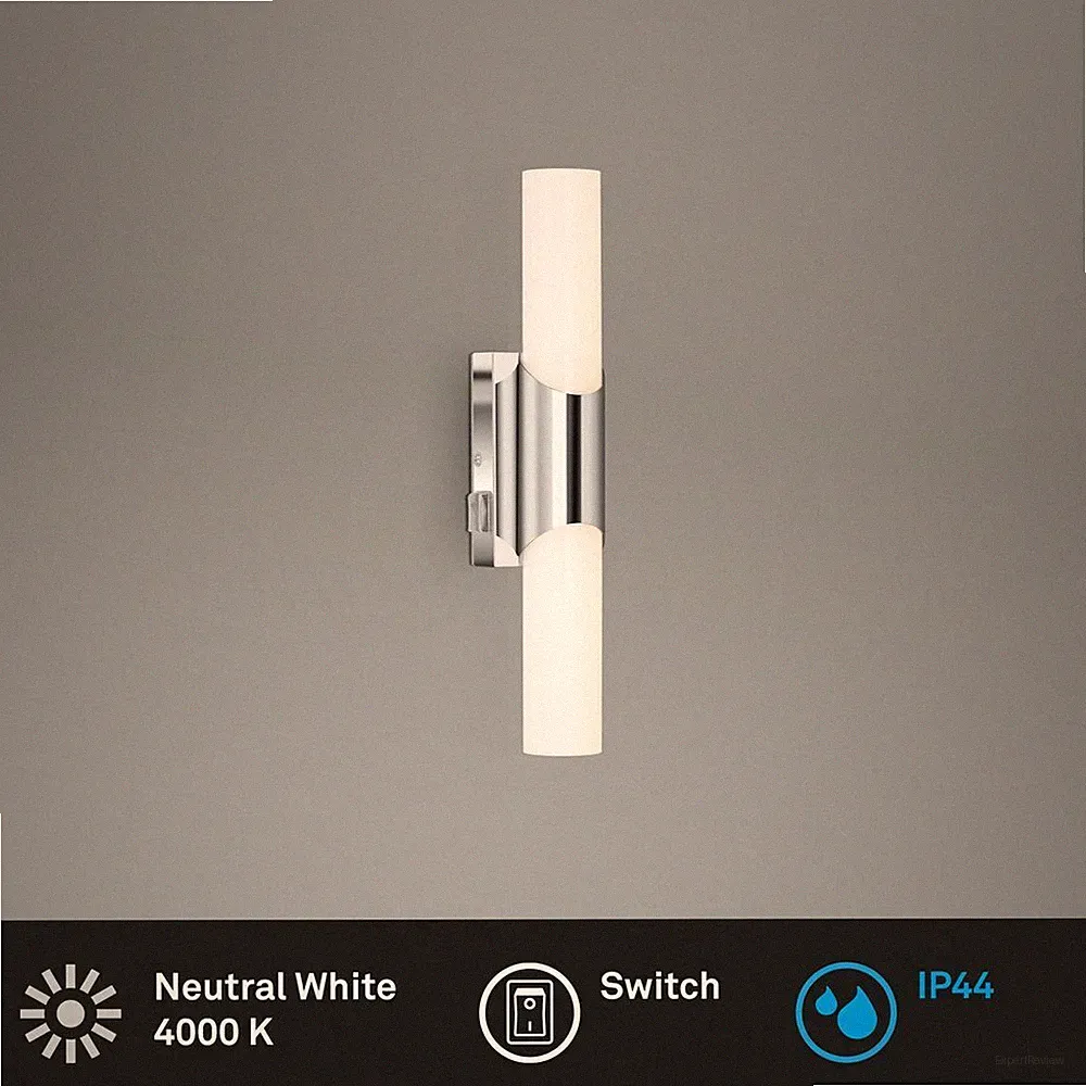 LED Badleuchte Spiegelleuchte IP44 6,5 W Chrom Metall-Kunststoff 32cm Briloner