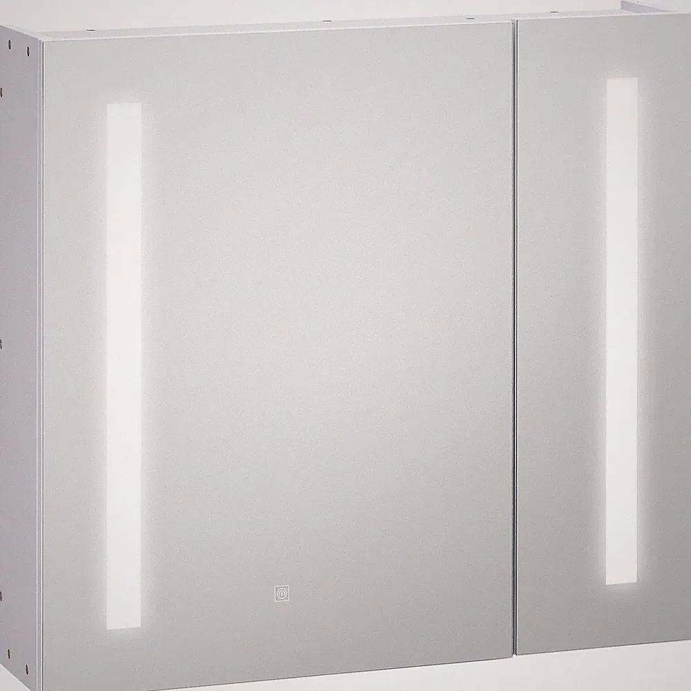 LED beleuchteter Bad Spiegelschrank mit Beleuchtung, Touch Schalter generalüberholt