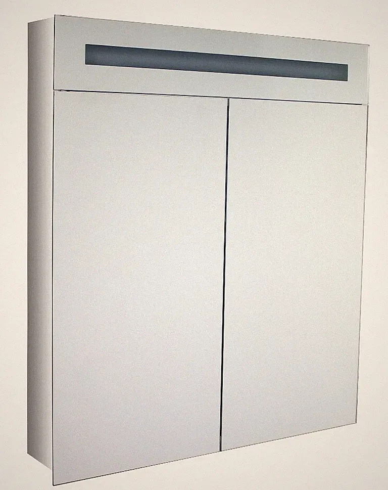 LED beleuchteter Badezimmerschrank mit 2 Türen und Ein-/Aus-Sensor & Rasierersteckdose