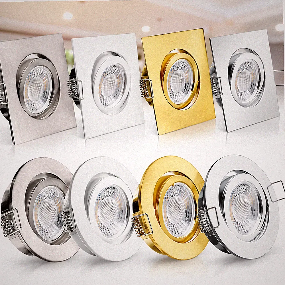 LED Einbaustrahler 230V flach dimmbar Einbauleuchte Spot Deckenstrahler 25mm Set