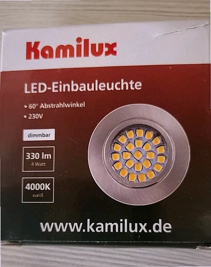 LED Einbaustrahler, Ultra Flach 230V 4 W Möbeleinbau Spiegelschrank, Einbauspot