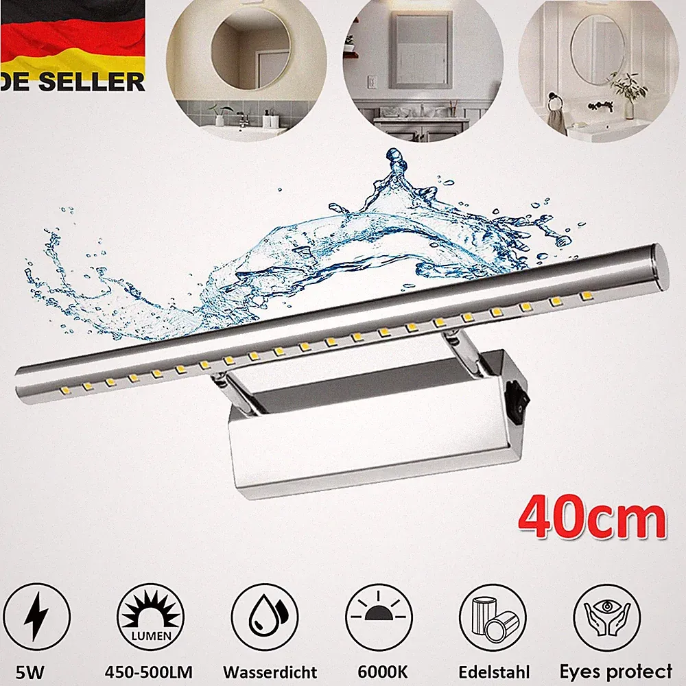 LED Lampe Badezimmer Feuchtraumlampe Spiegelleuchte 40cm Badlampe Wandleuchte