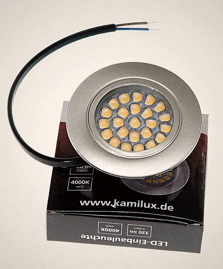 Led Möbel Einbaustrahler Ultra Flach 230V einbau Spiegelschrank Einbauspot 4W