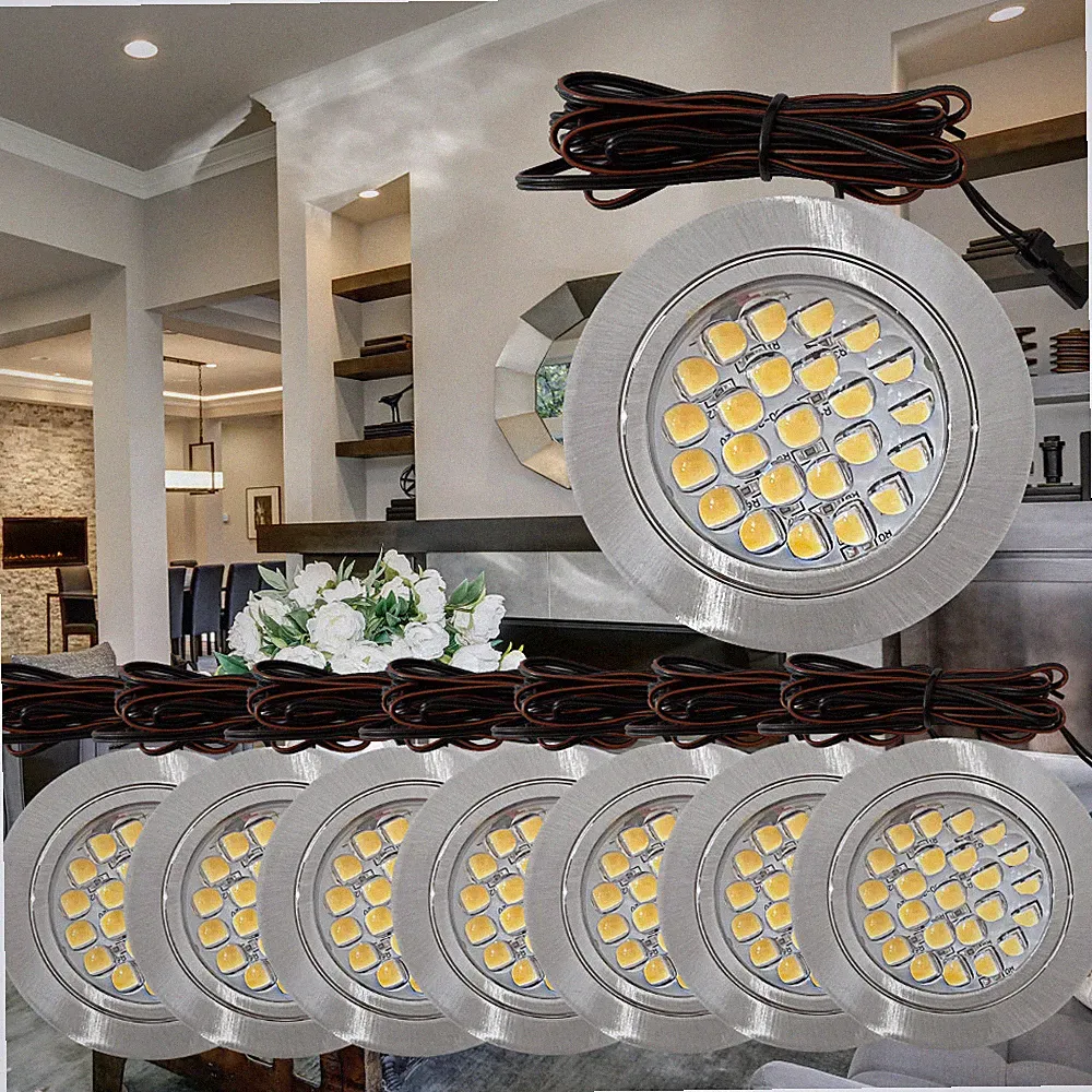 LED Möbeleinbauleuchte 2,4W 4000K neutralweiß flach 12mm Spiegelschrank Strahler