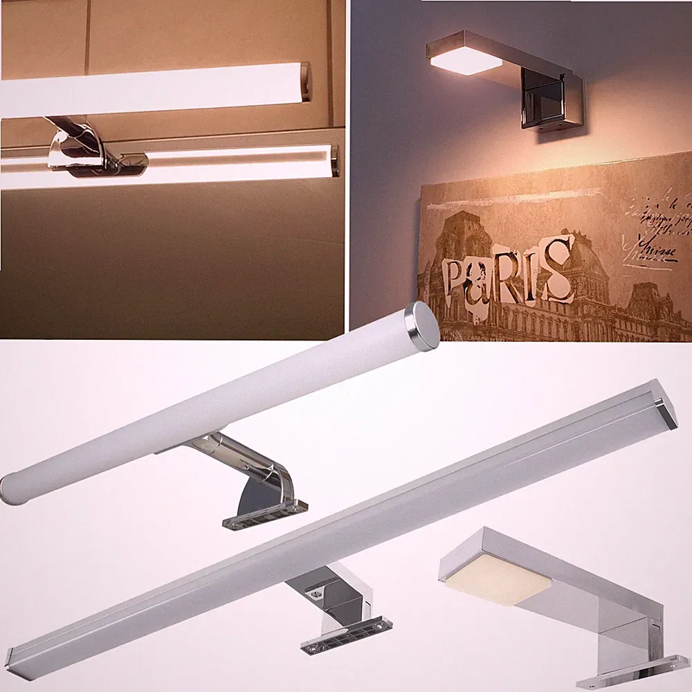 LED Spiegel-Leuchte 230V Bilder-Leuchte Wand-Lampe Spiegelschrank-Leuchte IP44