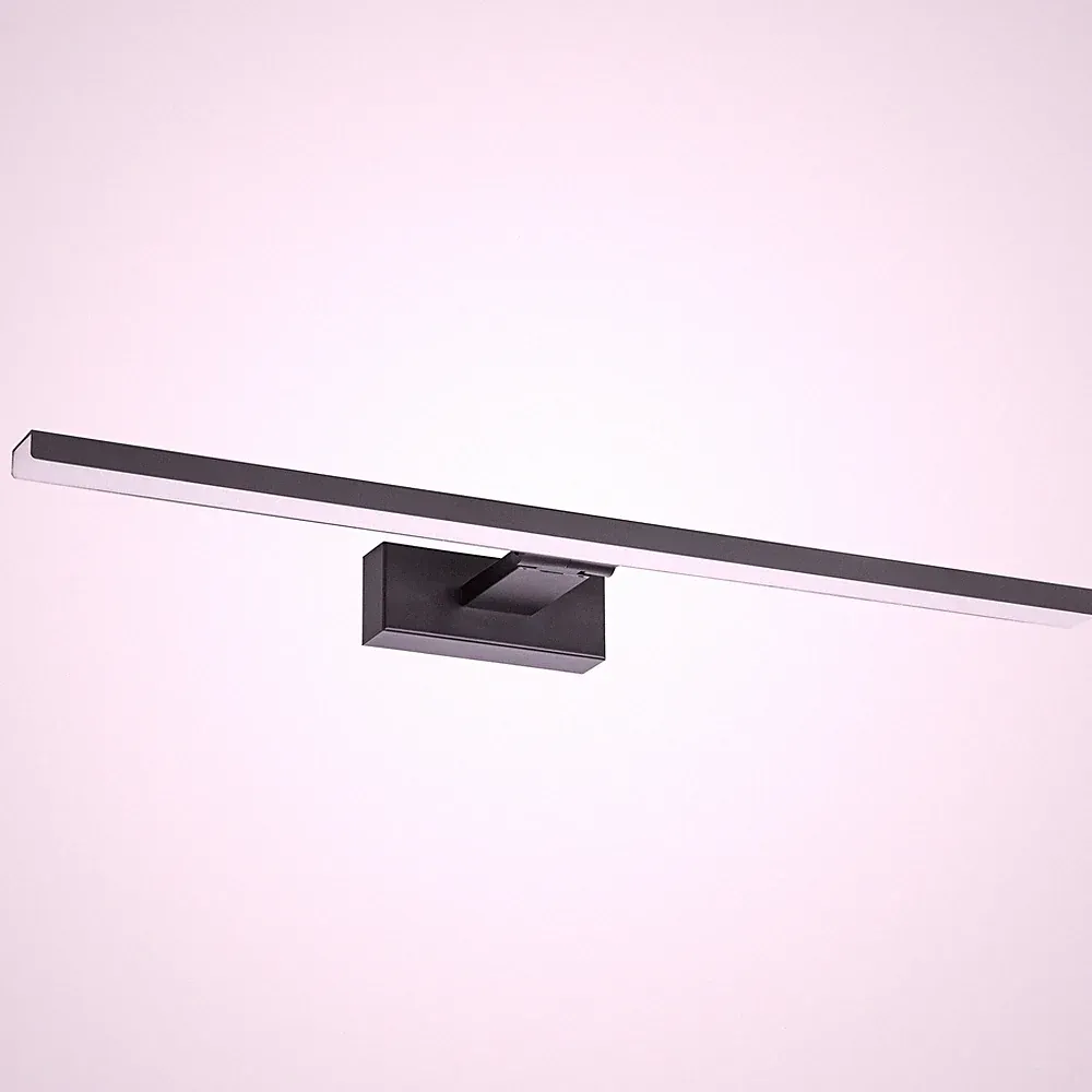 LED Spiegel Leuchte 60cm Bad Lampe 8W schwarz rotierbar neutralweiß 4000K SEBSON