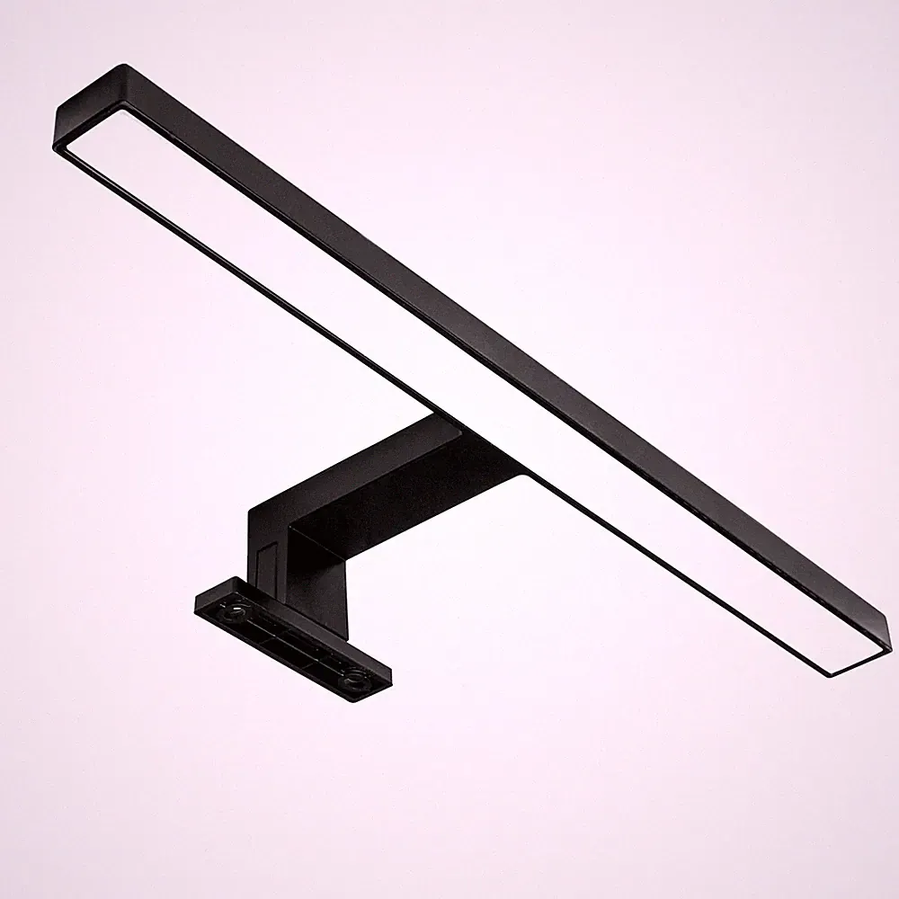 LED Spiegel/Schrankleuchte 30cm Neutralweiß IP44 Bad Wandleuchte Schwarz Modern