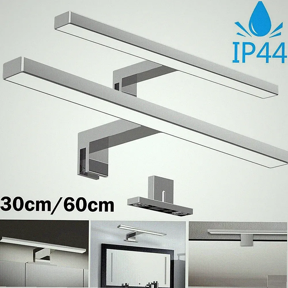 LED Spiegelleuchte 30/60cm Bad Beleuchtung Schminklicht Spiegel Aufbau Lampe