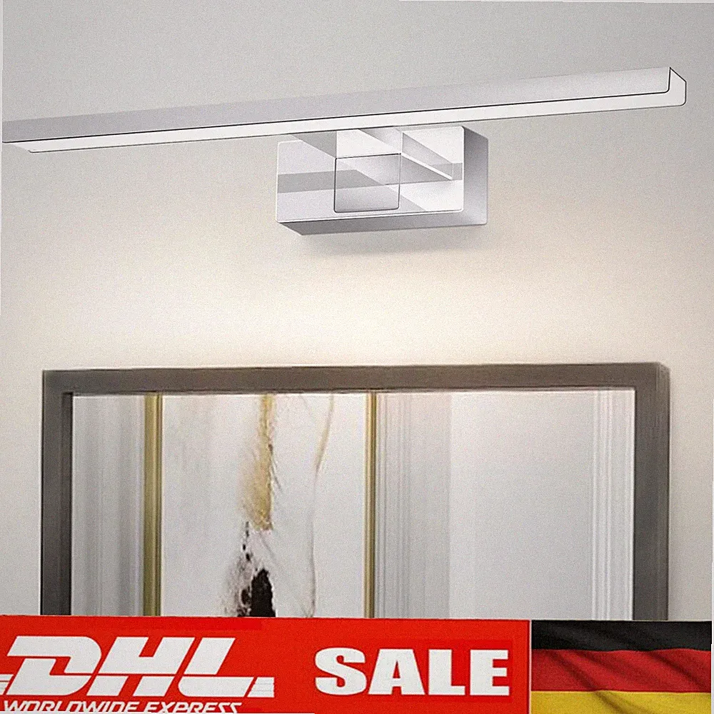 LED Spiegelleuchte 40/60cm Spiegellampe Bad IP44 Schrankleuchte Schminklicht