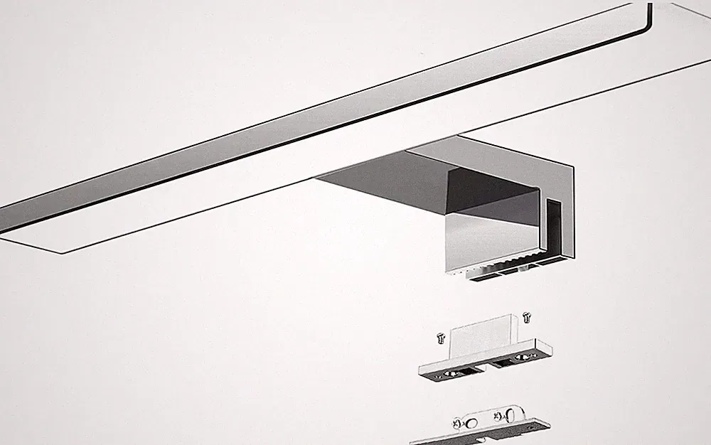 LED Spiegelleuchte 40 cm 10 W 6500 K Badlampe