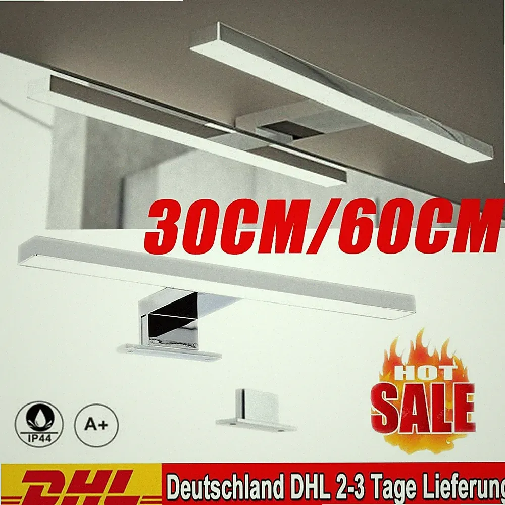 LED Spiegelleuchte 60cm Spiegellampe Bad IP44 Schrankleuchte Schminklicht