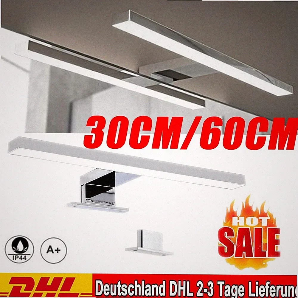 LED Spiegelleuchte 60cm Spiegellampe Bad IP44 Schrankleuchte Schminklicht