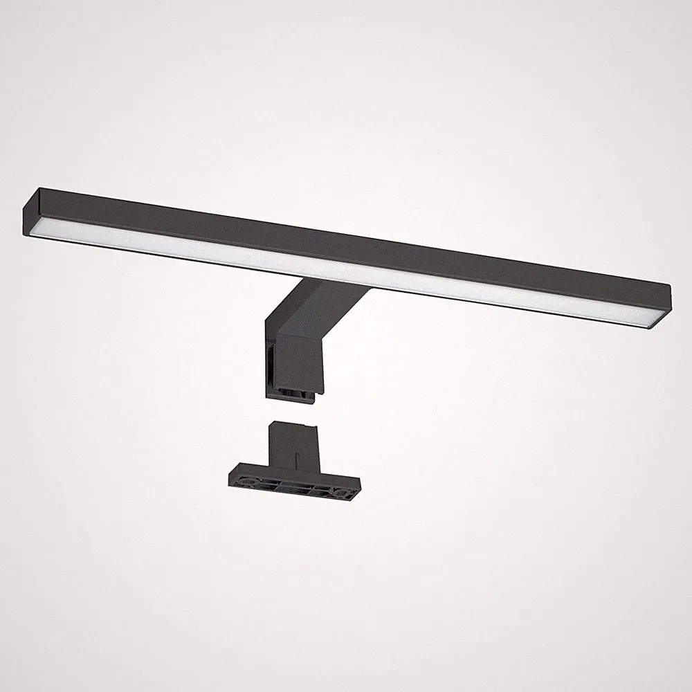 LED Spiegelleuchte Bad 230V Schwarz Badlampe Schminklicht Kaltweiß B-Ware