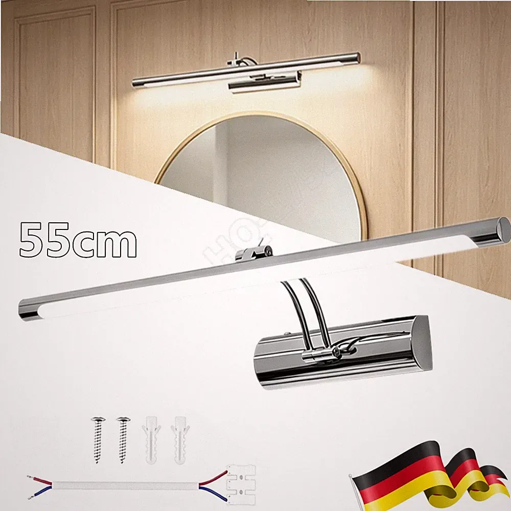 LED Spiegelleuchte Badleuchte Schminklicht Aufbaulampe Schrank-Beleuchtung 55cm