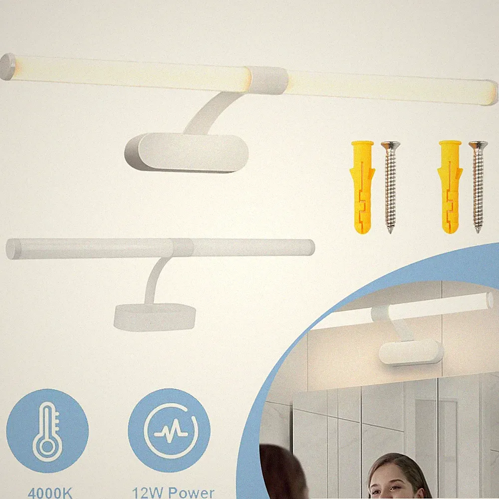 LED Spiegelleuchte Badleuchte Schminklicht Spiegellampe 60CM Spiegel Wandlampe