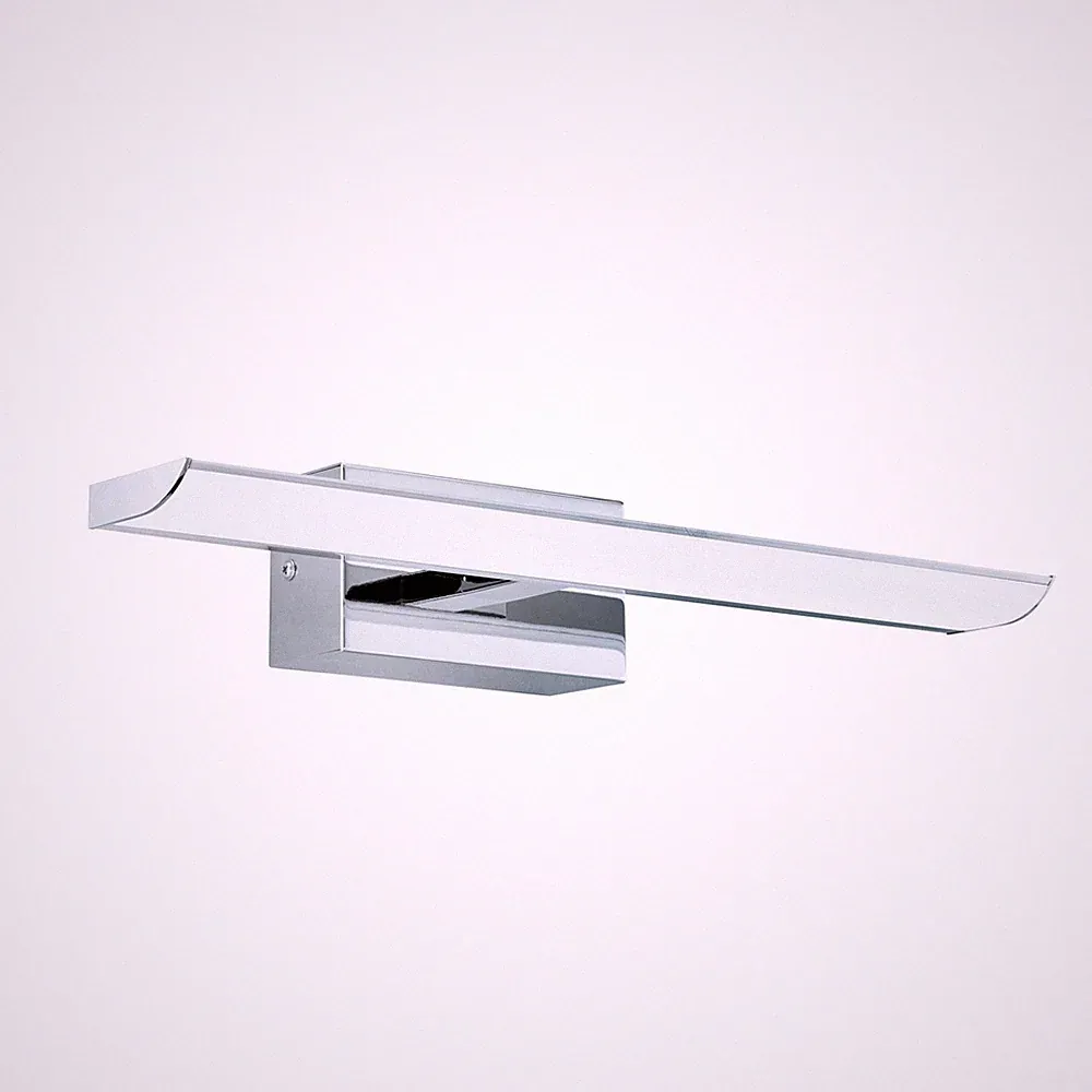LED Spiegelleuchte Lampe Spiegel Badezimmer dimmbar Stahl chrom Kunststoff weiß