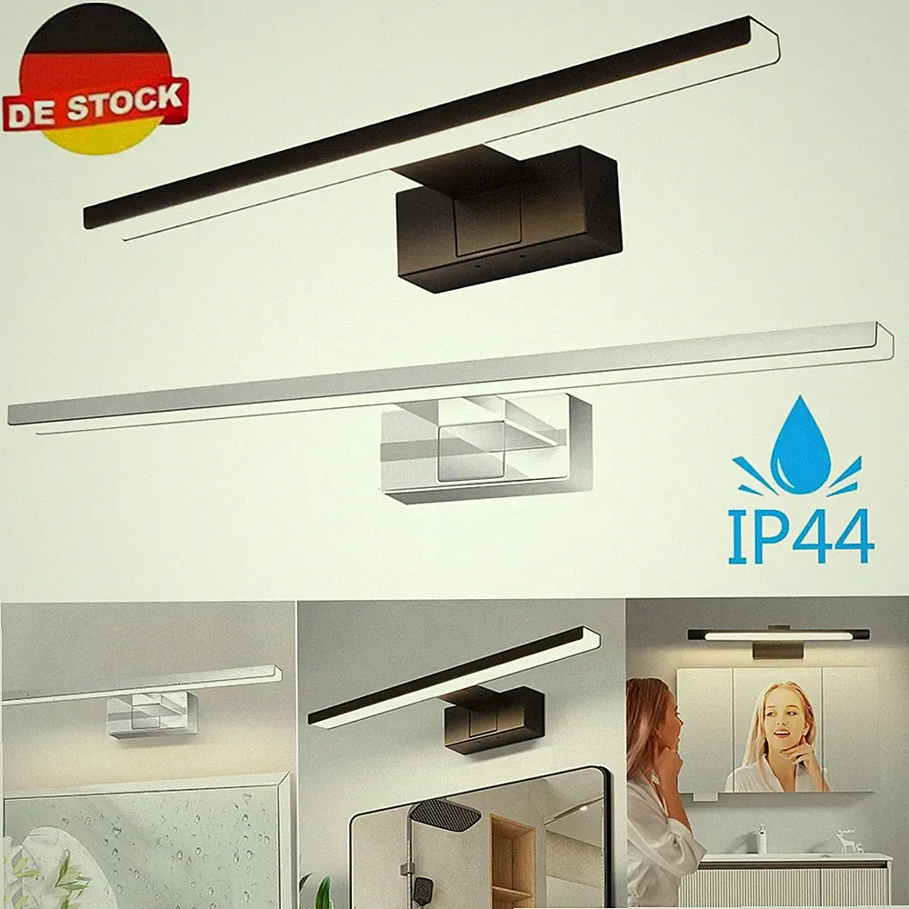 LED Spiegelleuchte Schminklicht Bad Beleuchtung Badezimmer Aufbaulampe Wand IP44