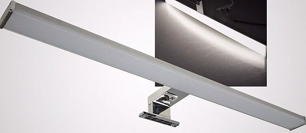 LED Spiegelleuchte Schrankleuchte Wandleuchte Badleuchte Badlampe schwarz chrom